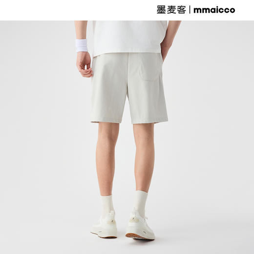 墨麦客松紧腰抽绳针织五分裤男2025夏季新款微弹直筒休闲短裤男潮 商品图4