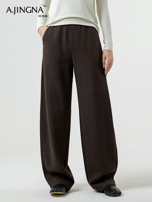 【轻盈舒适】阿菁娜绵羊毛镰刀阔腿裤F30D210001 商品图4