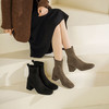 Westory2025年冬季圆头中粗跟弹力收腿靴瘦瘦短靴S25DS85751 商品缩略图4