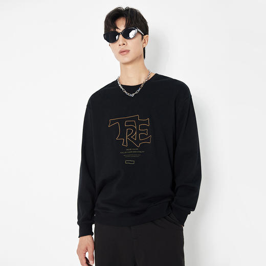 gxg.jeans男装【100%棉】25秋款软绵亲肤舒适百搭青少年男士圆领套头卫衣K&C 商品图5