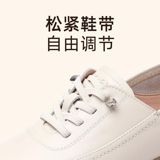 信诺真皮舒适妈妈鞋2025春秋软底轻便单鞋平底一脚蹬中老年皮鞋子5Q2023-16T 商品图3