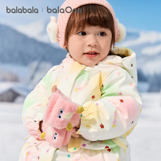 巴拉巴拉balaOne儿童手套翻盖男女童2025新款卡通舒适柔软可爱萌 商品图1