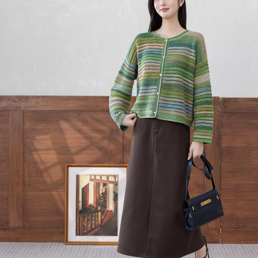 苏苏姐家雨松开衫手工diy钩针编织段染羊毛线毛线团上衣材料包 商品图3