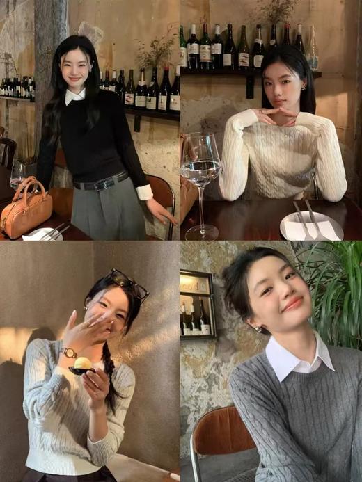 进口澳洲羊毛上羊绒拧花经典毛衣 商品图8