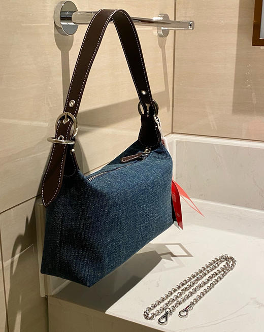 prad*牛仔腋下包中古包Hobo bag！ 商品图1