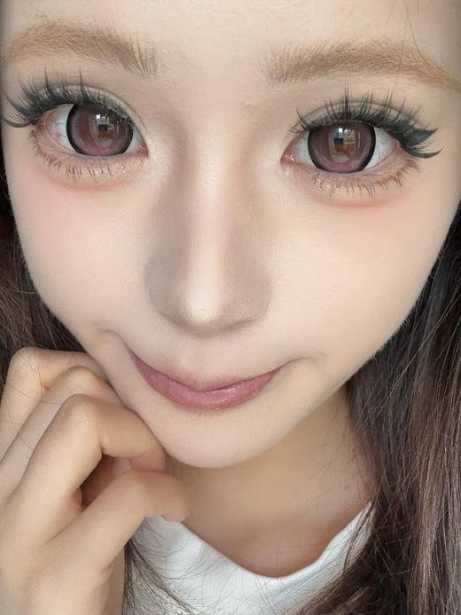 <大直径>Liliyacon-桃之夭夭 棕-14.5mm【日抛六片装/半年抛 0-1000度 含525/575】 商品图2