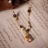 Manreya玛芮雅“棠露坠花”虎眼石珍珠项链、耳饰|虎眼石，珍珠，贝母 商品缩略图7