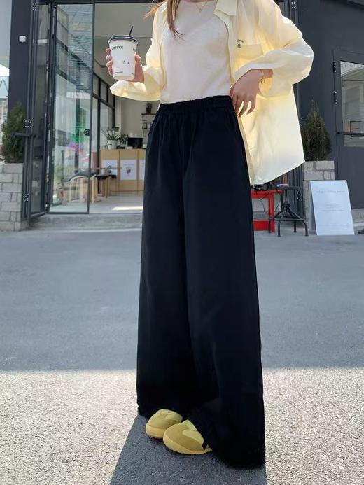 12.12错过没有！清货不退【秋上新】爆款木耳边～8012慵懒风长款休闲宽松秋季新品裤-喜出 商品图11