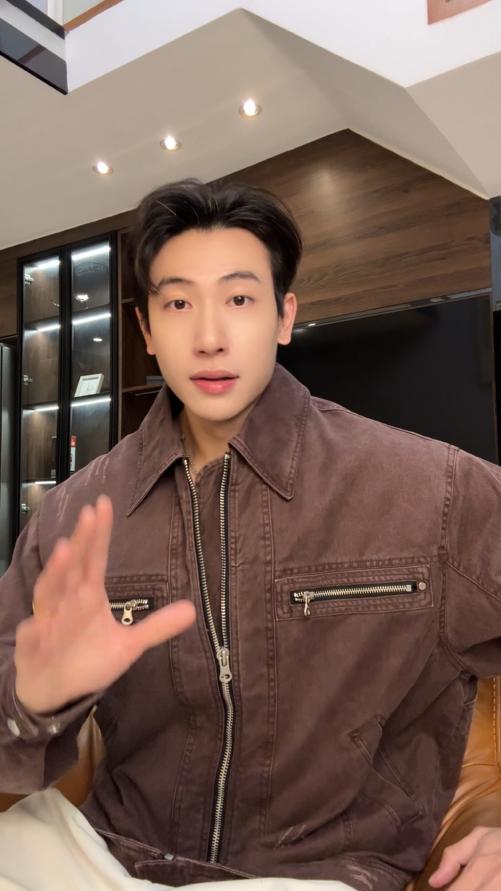 250110SDSA男士秋冬新款痞帅男装潮牌韩版拉链翻领夹克外套时尚百搭上衣 商品图0