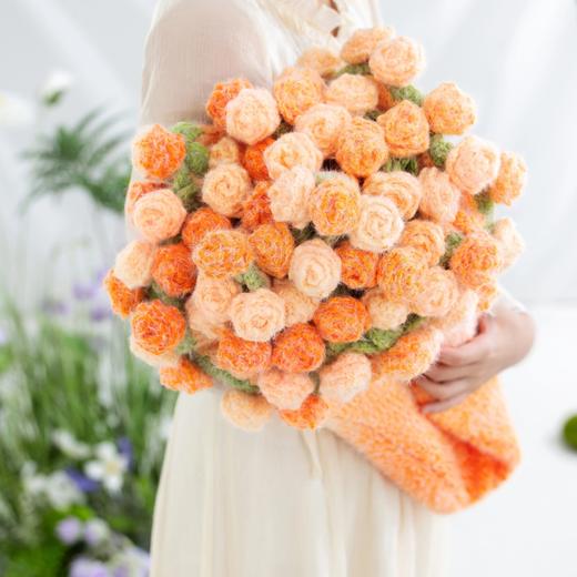 苏苏姐家梦羽玫瑰花束毯线材组合手工编织DIY打发时间送礼物 商品图4