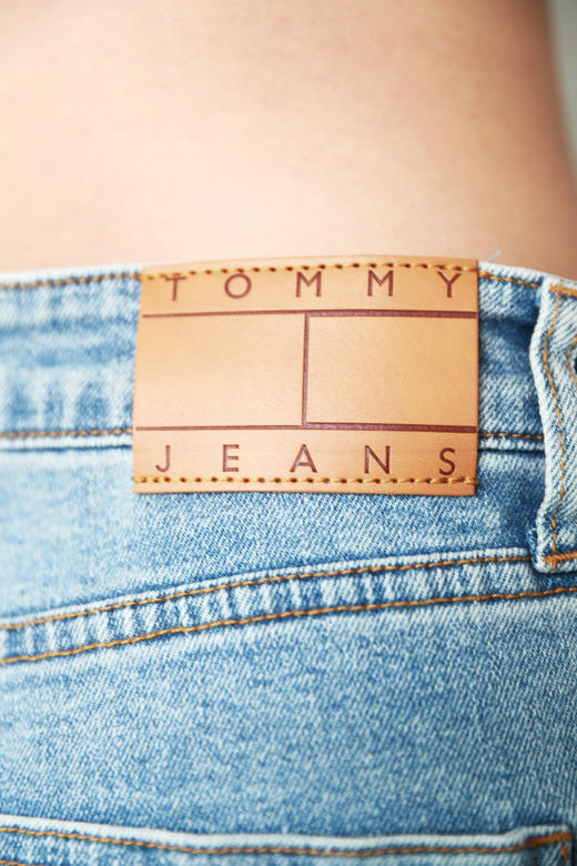 丹宁复古仔裤，YKK吉田拉链。美式磨白水洗宽松锥型牛仔裤C092568 商品图14