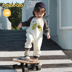 巴拉巴拉婴儿连体衣宝宝新生儿衣服爬服哈衣2025新款撞色时尚可爱