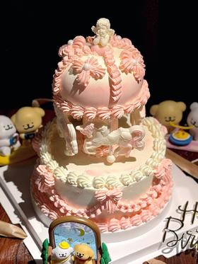 送女神推荐，氛围感拉满旋转木马蛋糕！！