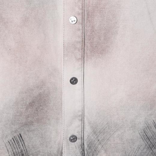 538105SDSA男士秋冬新款痞帅男装潮牌涂鸦印花纽扣翻领长袖衬衫百搭时尚 商品图3