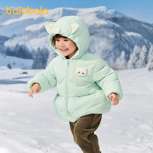 【商场同款】巴拉巴拉儿童羽绒服女宝宝冬装2025新款外套可爱猫咪 商品图2