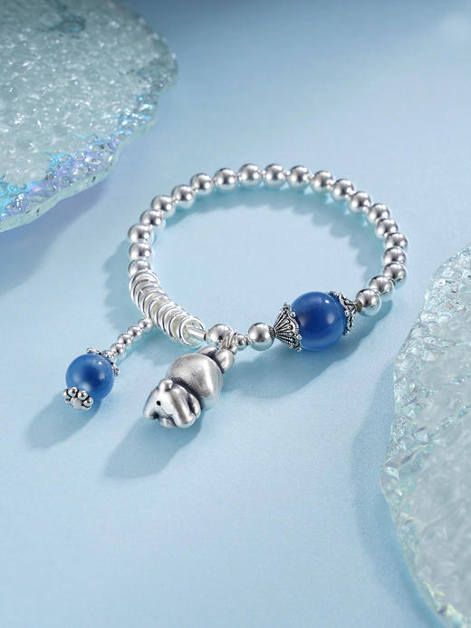 子佩集S925银【多乐兔】糖心玛瑙手串【KDFSL008】【KDFSL008-1】儿童手链2509 商品图4