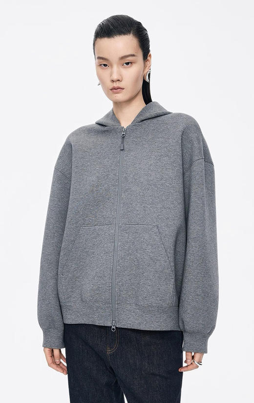 【开放日忙 秒杀价已调 直接拍】JNBY江南布衣 极简慵懒 空气层连帽卫衣 开衫外套 商品图7