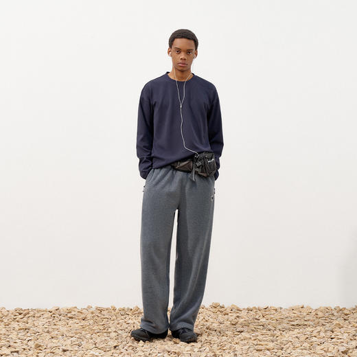 714street冬季保暖摇粒绒运动卫裤2025新款潮牌宽松加绒直筒裤男 商品图3