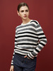 【条纹羊绒套衫】羊绒世家秋冬新品女士100%山羊绒圆领套衫舒适保暖毛衣 商品缩略图1