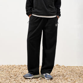 714street冬季保暖摇粒绒运动卫裤2025新款潮牌宽松加绒直筒裤男