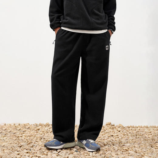 714street冬季保暖摇粒绒运动卫裤2025新款潮牌宽松加绒直筒裤男 商品图0