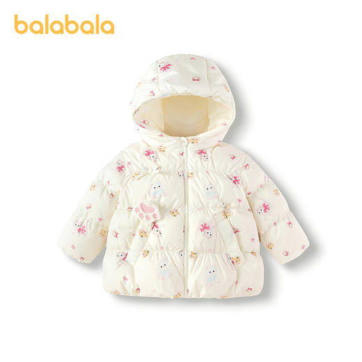 【商场同款】巴拉巴拉宝宝羽绒服女童宽松连帽外套冬2025新款甜美 商品图4