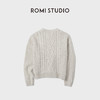 ROMI STUDIO婴驼羊绒羊毛重磅圆领绞花套头针织毛衣RWCAST5543 商品缩略图2