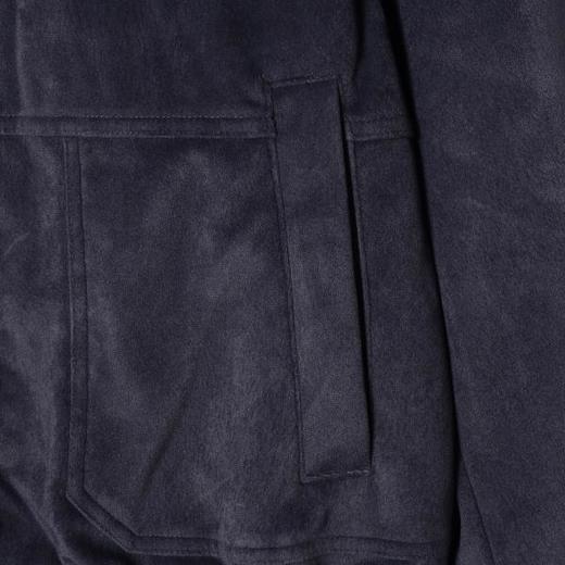 8702SDSA秋冬新款痞帅男装美式绒面纯色压线拉链翻领夹克外套时尚休闲 商品图3