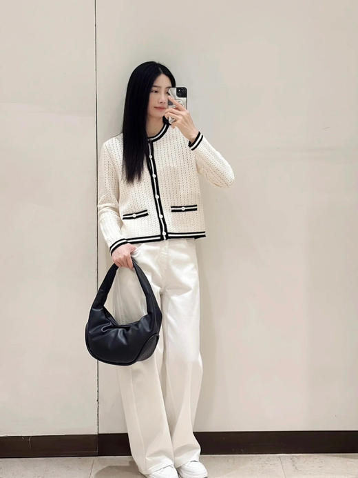 【开放日忙 秒杀价已调 直接拍】返场 小禾香风 白月光 镂空撞色针织 外套 开衫 温柔减龄款 可儿自留款 好温柔 好温暖 商品图2