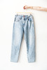 丹宁复古仔裤，YKK吉田拉链。美式磨白水洗宽松锥型牛仔裤C092568 商品缩略图4