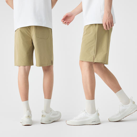 墨麦客格纹肌理休闲直筒短裤男2025夏季新款基础松紧腰五分裤男士 商品图4