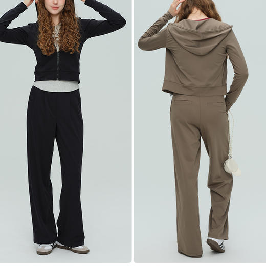 跃牌【周游世界】秋冬新款瑜伽服女晓星氨纶高弹透气健身服带帽拉链外套TP1012/PT2417 商品图3