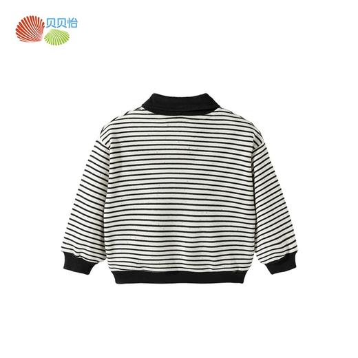 【小小绅士卫衣】秋冬新款加绒保暖套头卫衣男童运动休闲条纹上衣ZB3ES086 商品图3