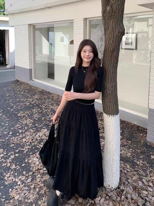 【秋上新】2025新品6923灯芯绒飘带蝴蝶结有内衬半身裙-喜出 商品图5