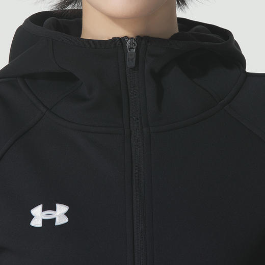 安德玛团队 女款黑色 夹克/外套 针织连帽夹克 商品图2