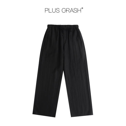 PLUS CRASH秋季老钱风雅痞老钱风松弛感纯色长袖衬衫休闲长裤 商品图6