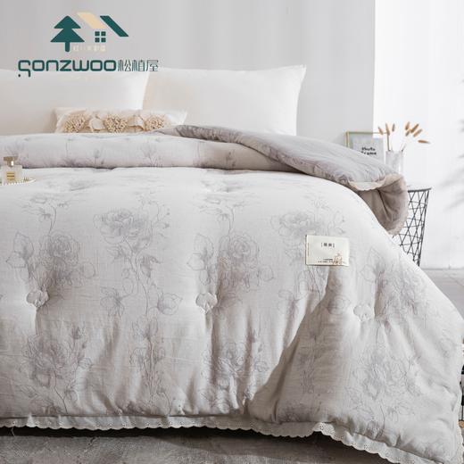 松植屋秋冬双人麻理棉花被 100%新疆长绒棉填充 蓬松透气 商品图5