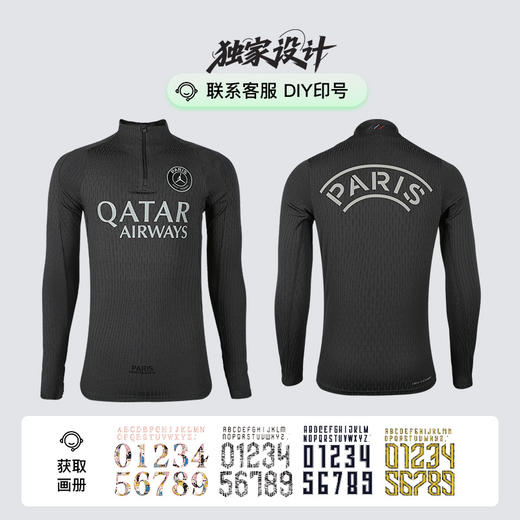 小李子NIKE耐克巴黎圣日耳曼半拉链长袖训练服成人男IB3632-045 商品图4