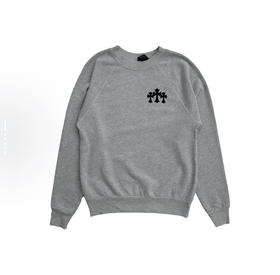 CHR-H 植绒灰色圆领卫衣