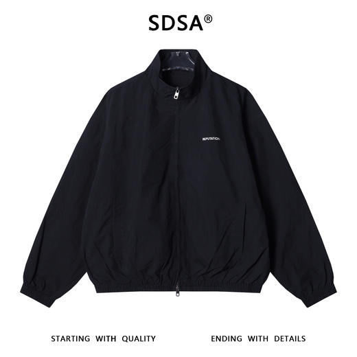 J8006SDSA秋冬新款痞帅男装美式撞色印花字母拉链立领夹克时尚简约外套 商品图1