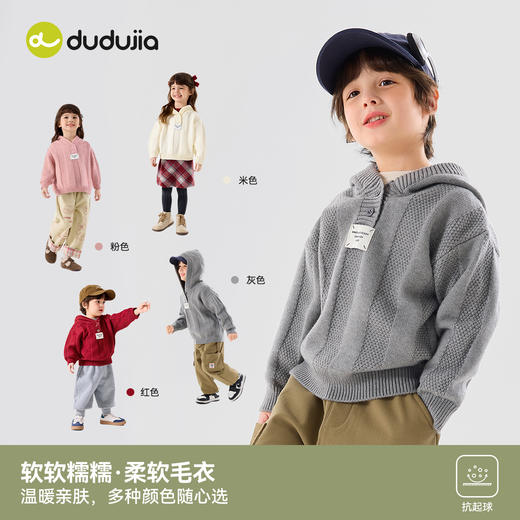 嘟嘟家 宝宝毛衣春秋款男童针织衫保暖女童秋装上衣儿童洋气童装 商品图4