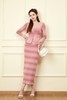 ANSUABEL 粉色渐变针织开衫半裙套装 18735 商品缩略图1