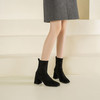 Westory2025年冬季圆头中粗跟弹力收腿靴瘦瘦短靴S25DS85751 商品缩略图5