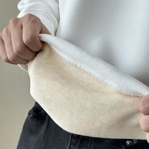 罗蒙情侣款华夫格卫衣 | 羊毛蚕丝质感棒，上身更有型 商品图3