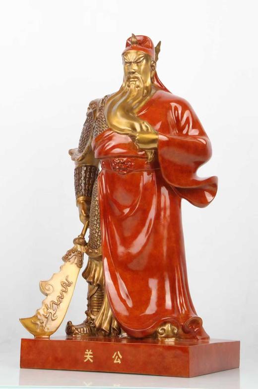 宇达青铜全铜摆件《关公》铜工艺品 关公礼品  家居装饰摆件 商品图3