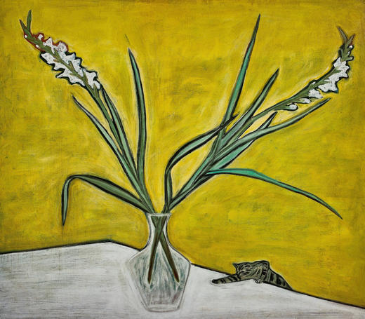 独角鹿西洋古董2017年中国台湾国立历史博物馆授权制作出品著名旅法艺术家常玉创作限量版画作品《花》 商品图2