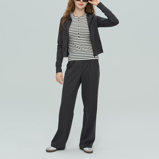 跃牌【周游世界】秋冬新款瑜伽服女晓星氨纶高弹透气健身服带帽拉链外套TP1012/PT2417 商品图2