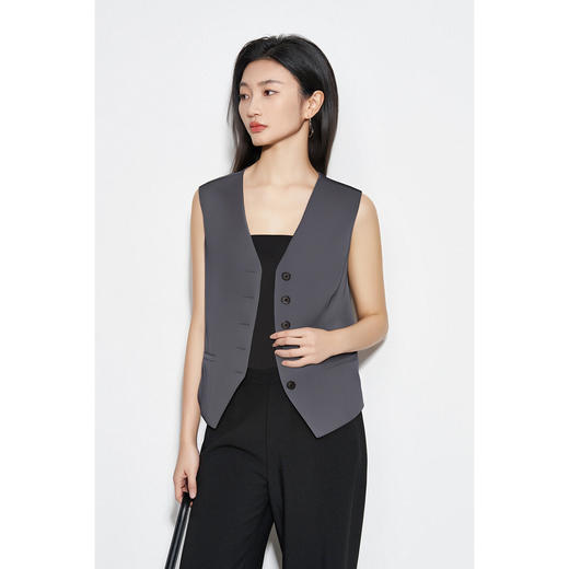 优雅叠穿马甲 时尚百搭 立体修身剪裁 米思阳2026春季新款知性外套女1327 商品图1