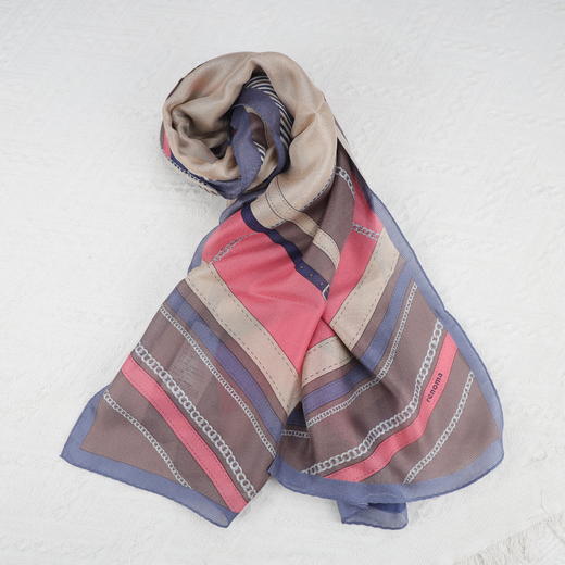 法国品牌renoma(出口韩国）优雅通勤必备桑蚕丝长款围巾轻盈透气四季百搭 商品图9