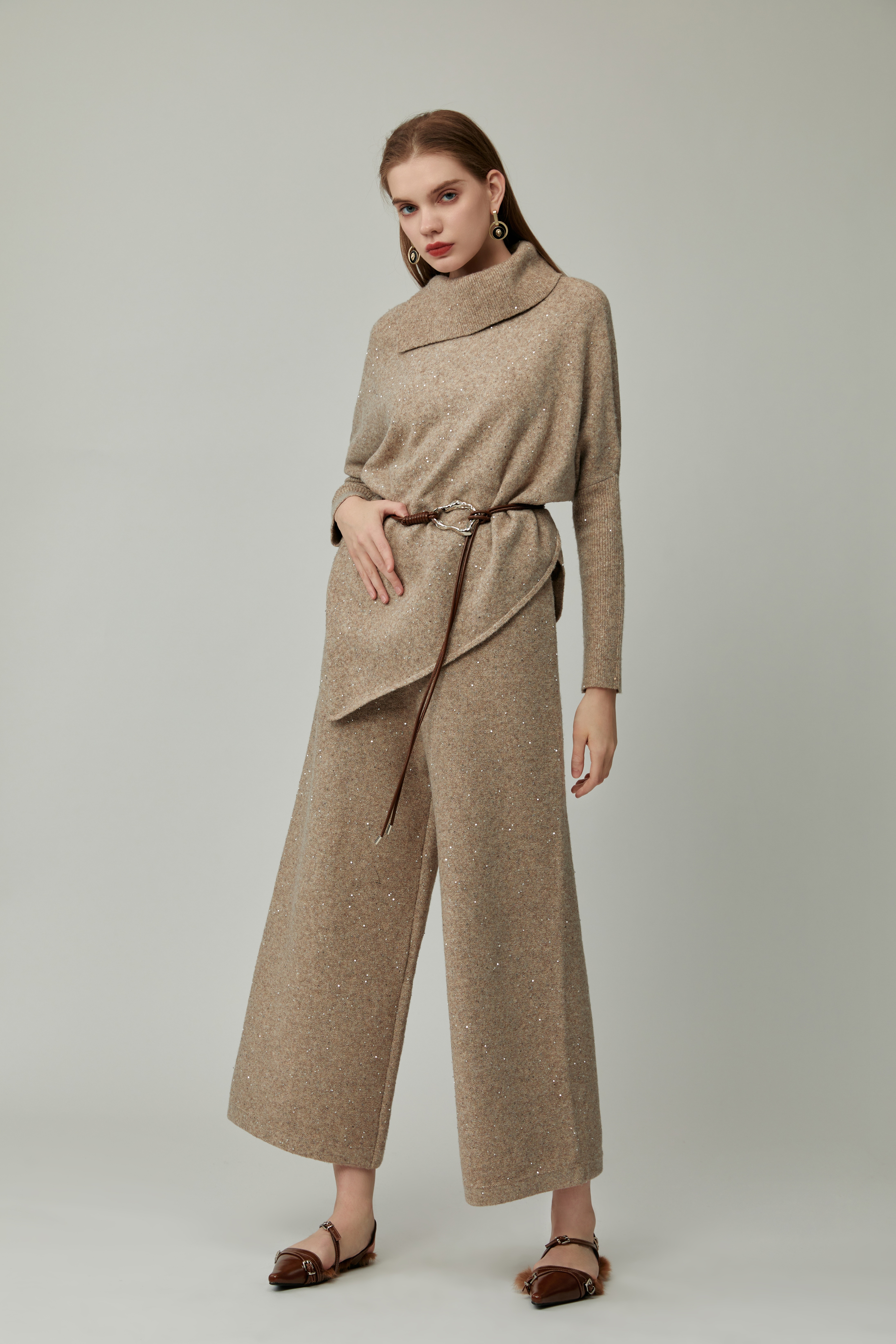 SAFICOO 宽松慵懒 不对称设计式针织衫